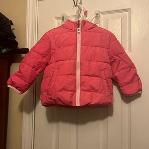 Pink Swiss Tech Performance Gear Baby👧🏻Puffer Jacket🧥W Mitten Covers Sz 12M